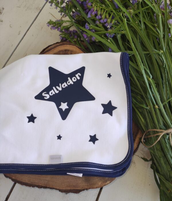Fralda - Estrela azul marinho