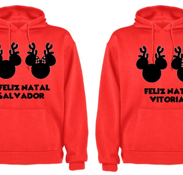Pack Família - Mickey/Minnie no Natal (com nome) - Natal