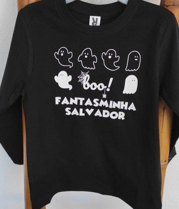 Longsleeve - Halloween fantasmas com nome