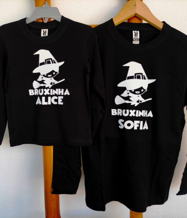 Longsleeve - Halloween bruxinha a voar