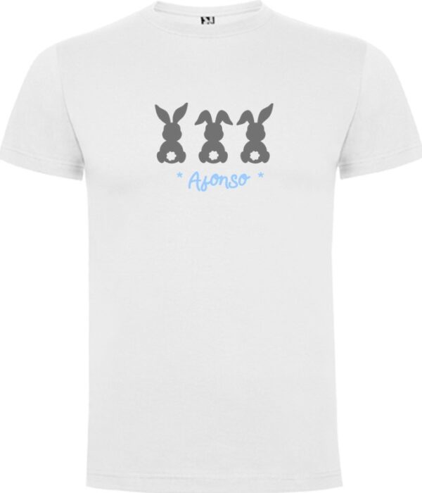 T-Shirt - Coelhos com nome - menino