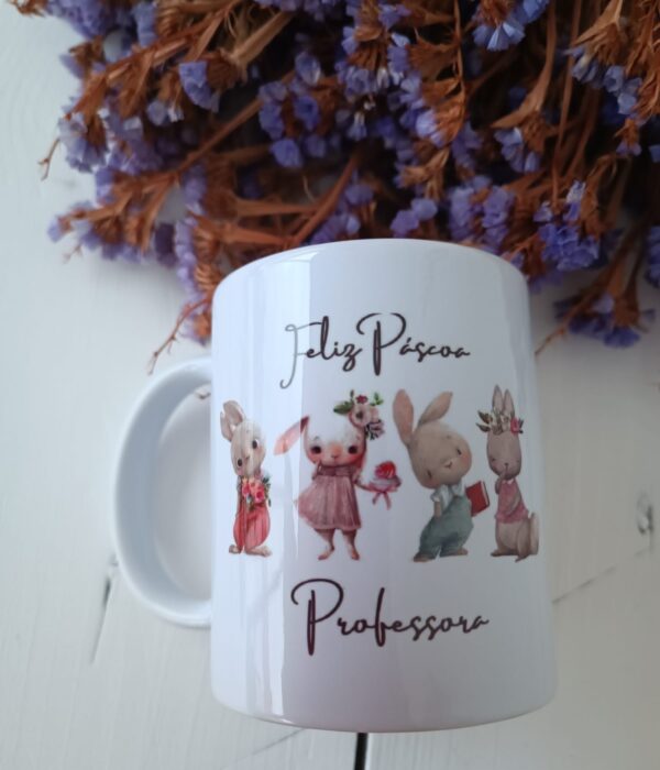 Caneca Personalizada - Feliz Páscoa Professora