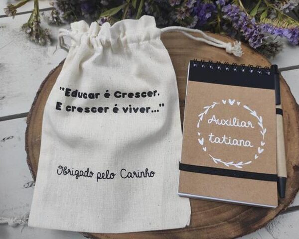 Ofertas Professores - Educar é Crescer e Crescer é Viver (com bloco e caneta)