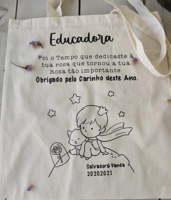 Saco Multiusos - O Principezinho_Foi o tempo que dedicaste à tua rosa que tornou a Rosa tão importante