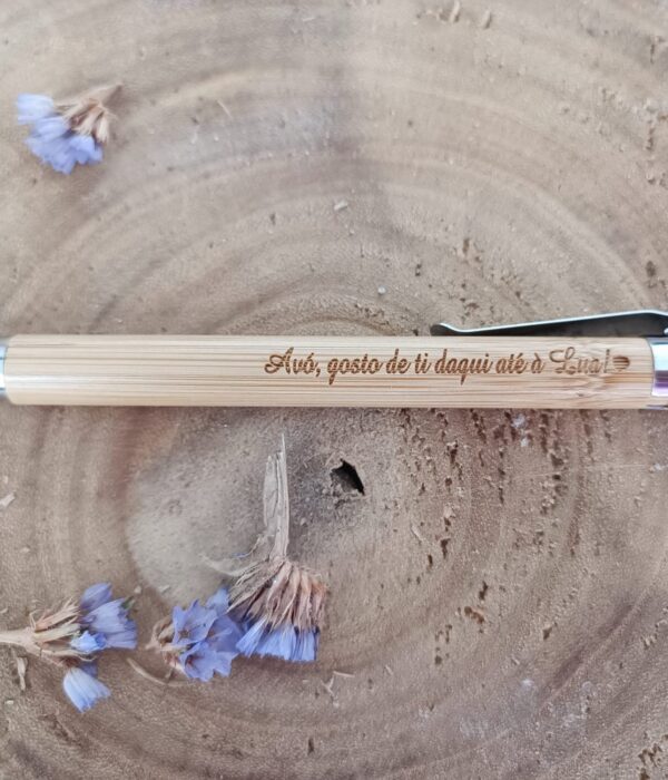 Caneta em Bambu - Avó gosto de ti daqui até à Lua