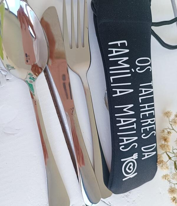 Bolsa porta talheres - Os talheres da Família...