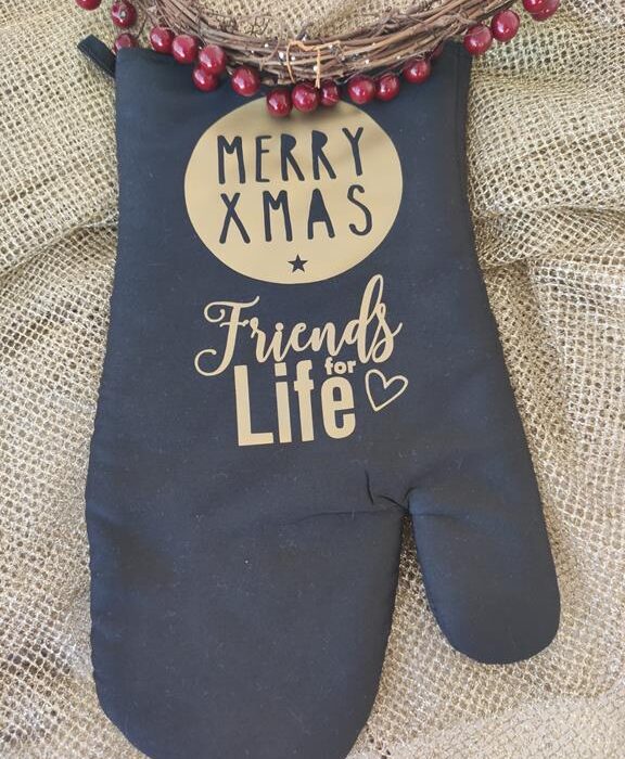 Luva cozinha - Merry Xmas - Friends for Life