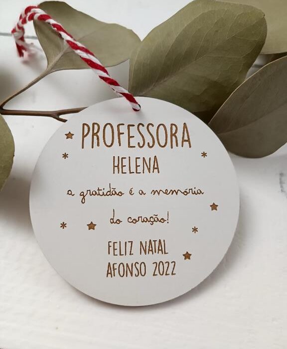 Pendente - Bola - Professora/Educadora - A gratidão é a memória do coração