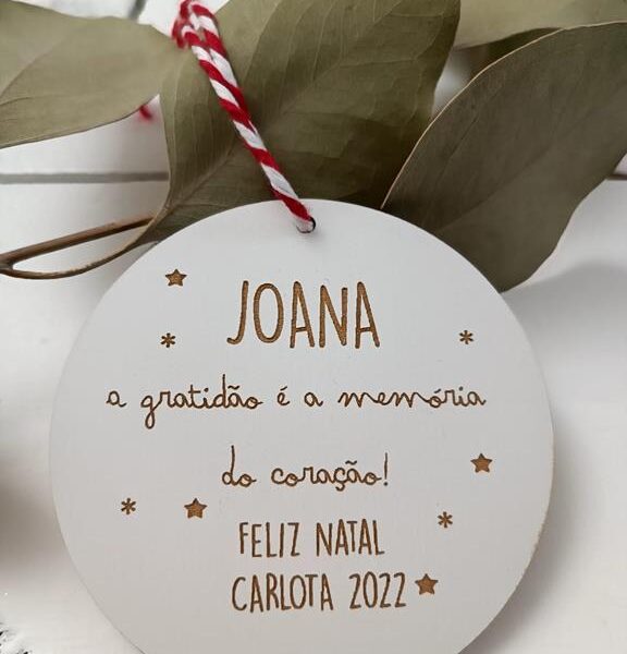 Pendente - Bola - Nome - A gratidão é a memória do coração