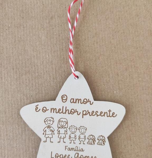 Pendente - Estrela - O Amor é o melhor presente