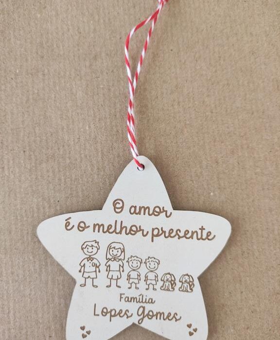 Pendente - Estrela - O Amor é o melhor presente