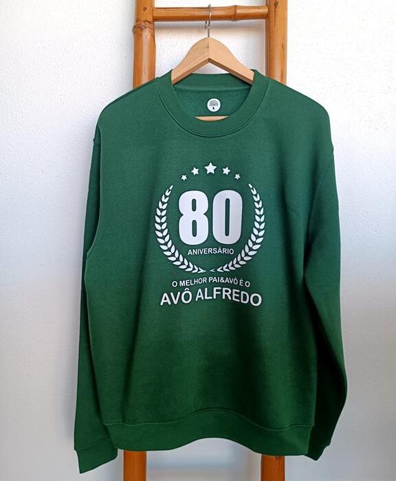Sweat – Melhor Pai & Avô 80 anos (com nome)