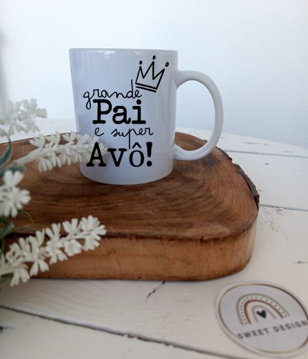 Caneca Personalizada - Grande Pai e Super Avô com nome