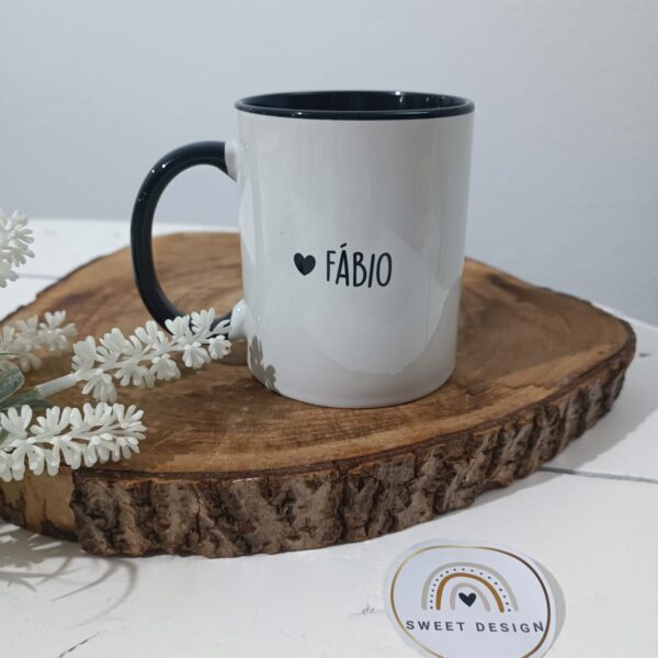 Caneca interior de cor - com nome
