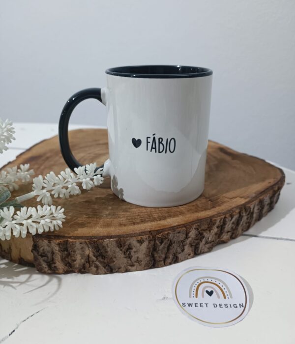 Caneca Personalizada interior de cor - com nome