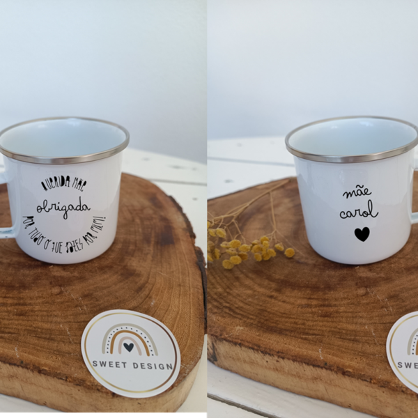 Caneca Metálica - Querida MãE obrigado p que fazes por mim