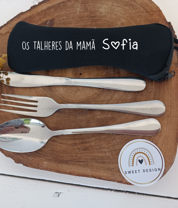 Bolsa porta talheres - Os talheres da Mamã