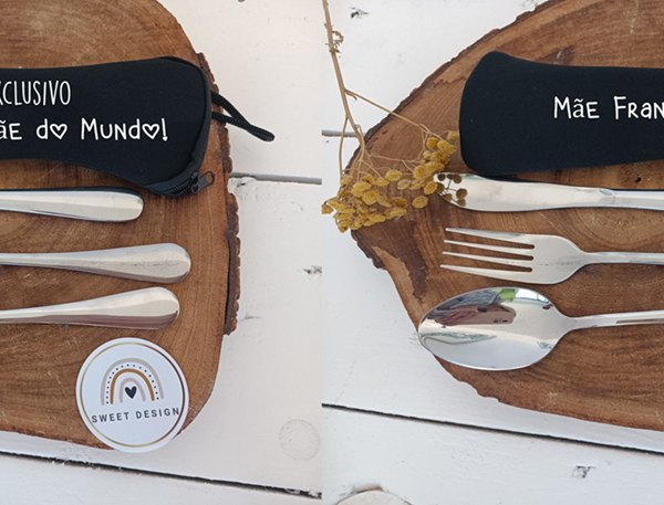 Bolsa porta talheres - Uso Exclusino da melhor MÃE do Mundo