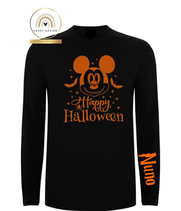 Longsleeve - Happy Halloween com Mickey