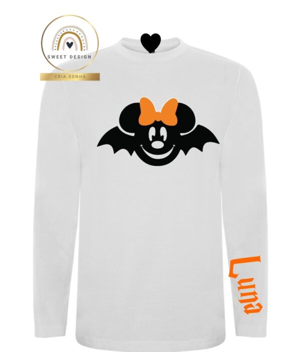 Longsleeve - Halloween - Morcego menina