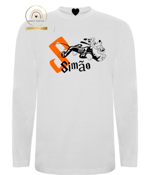 Longsleeve - Halloween - Pluto em esqueleto