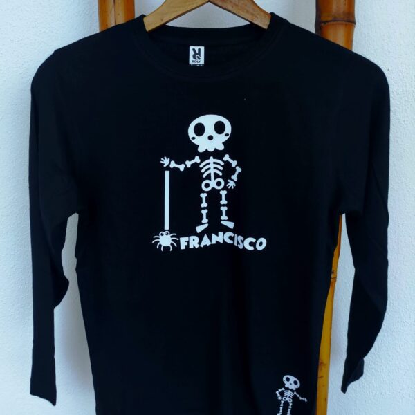 Longsleeve - Halloween esqueleto com aranha