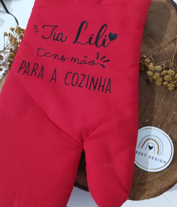 Luva cozinha - Tens mão para a cozinha (com nome)