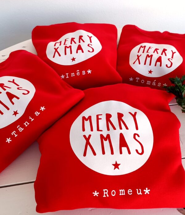 Pack Família - MERRY XMAS com nome em branco - Natal