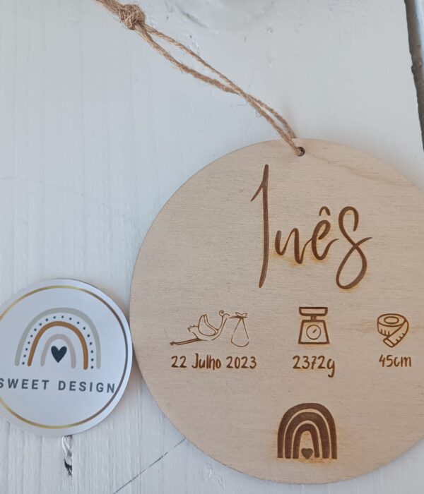 Pendente - Dados de Nascimento do bébé (nome, peso, dia, comprimento)