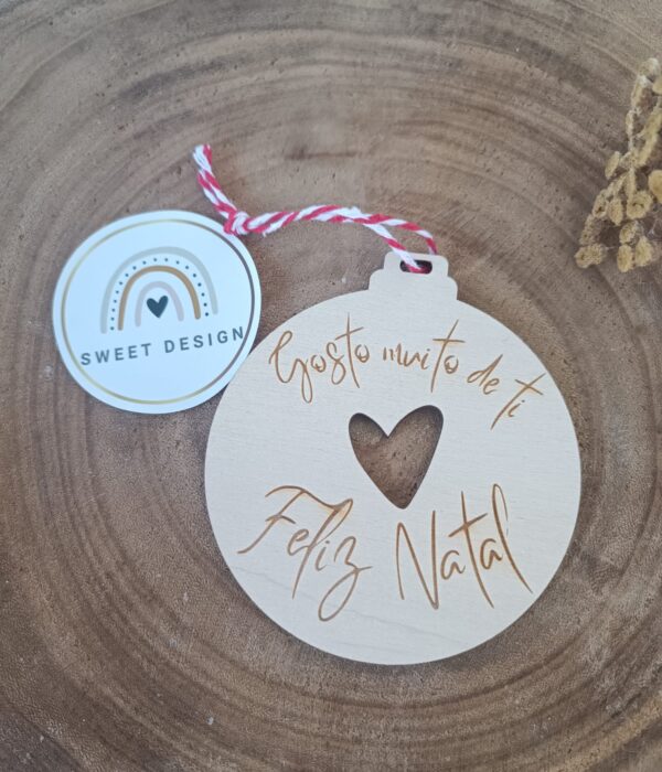 Pendente - Gosto muito de ti. Feliz Natal