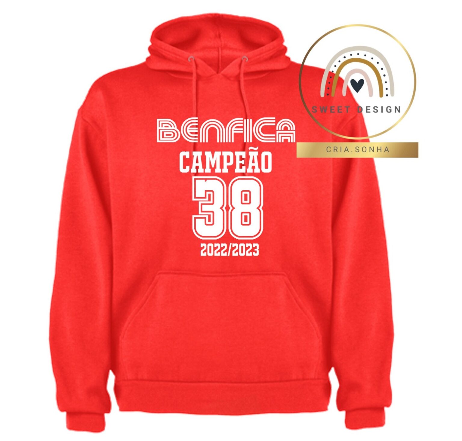 Sweat à Capuche Officiel SL Benfica – Collection SLB, Coton Doux, Pour Supporters Passionnés