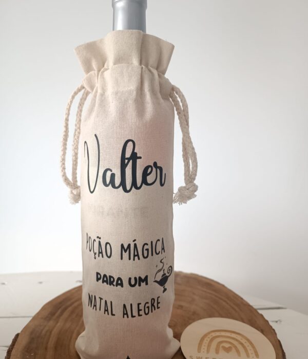 Saco para garrafa de vinho - Poção Mágica para um Natal Alegre