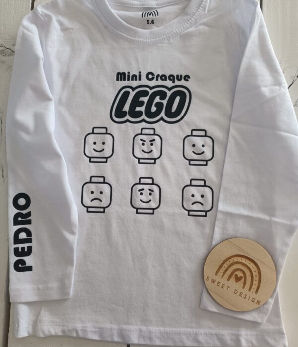 Longsleeve - Lego mini craque (com nome na manga)