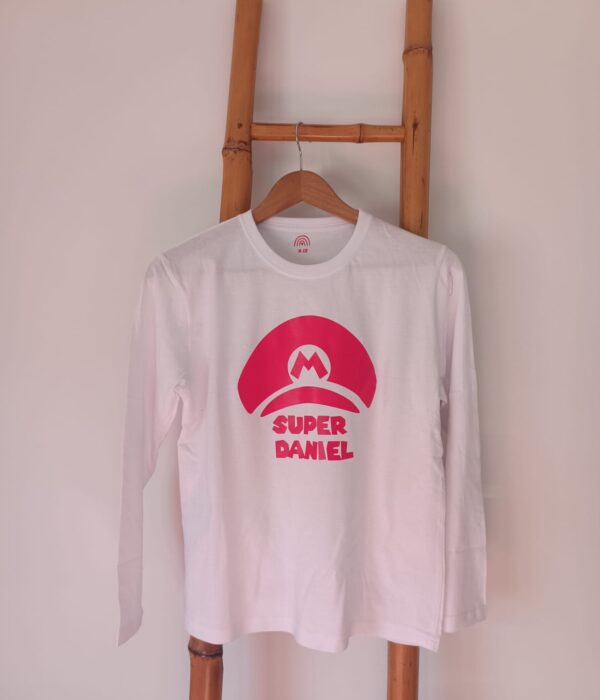 Longsleeve - Super Mário (Chapéu com nome)