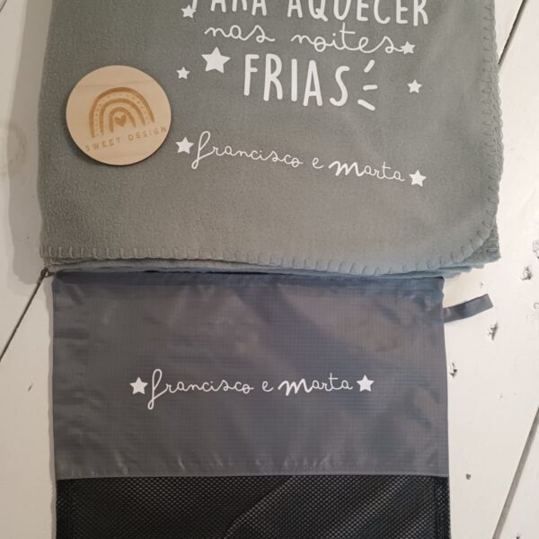 Manta Polar - Para aquecer nas noites frias (com nome)