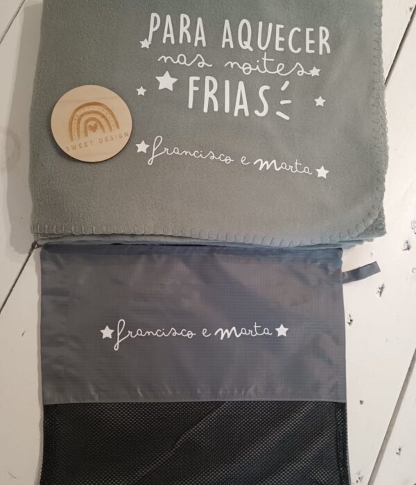 Manta Polar - Para aquecer nas noites frias (com nome)