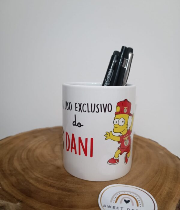 Porta Canetas - Para uso exclusivo do ... (com nome) Simpson - Benfica