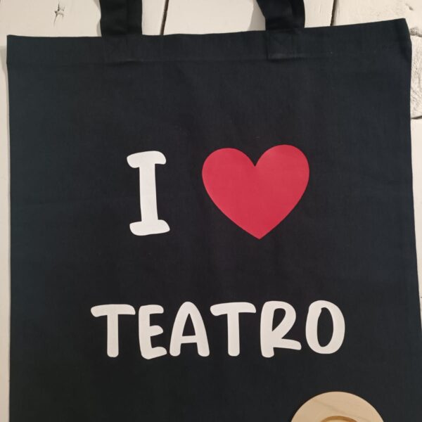 Saco Tote Bag - I Love Teatro (com nome)