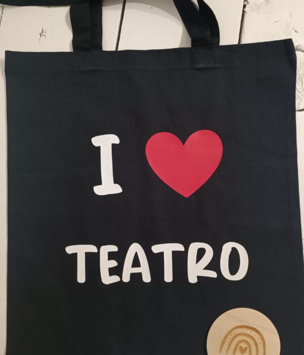 Saco Tote Bag - I Love Teatro (com nome)