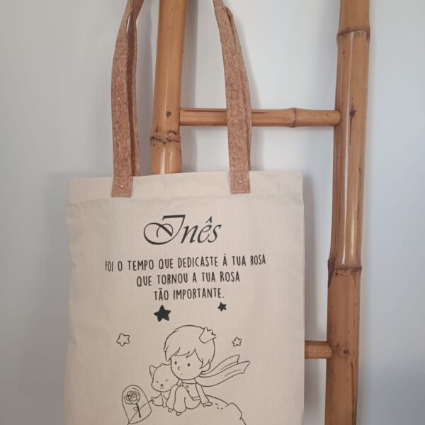 Saco Tote Bag - O Principezinho_Foi o tempo que dedicaste à tua rosa que tornou a tua rosa tão importante