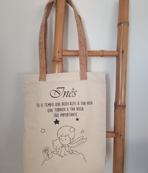 Saco Tote Bag - O Principezinho_Foi o tempo que dedicaste à tua rosa que tornou a tua rosa tão importante