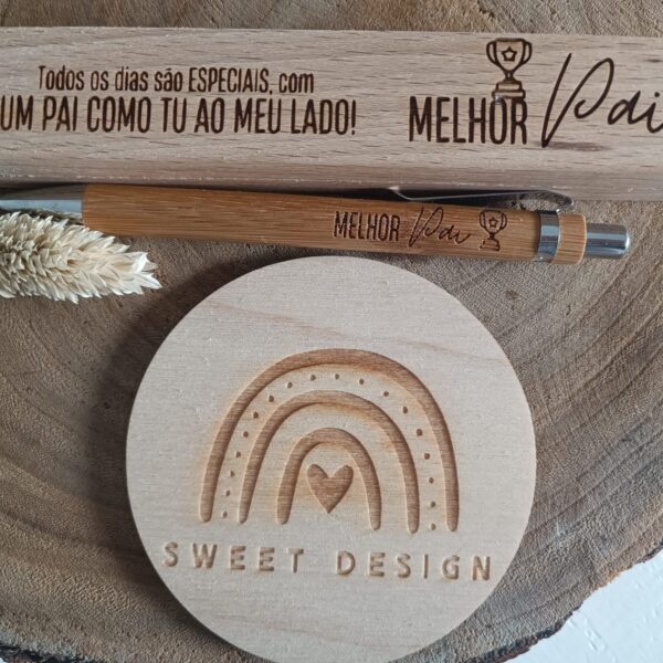 Caneta - Estojo com caneta em Bambu - Todos os dias são especiais com um pai como tu a meu lado