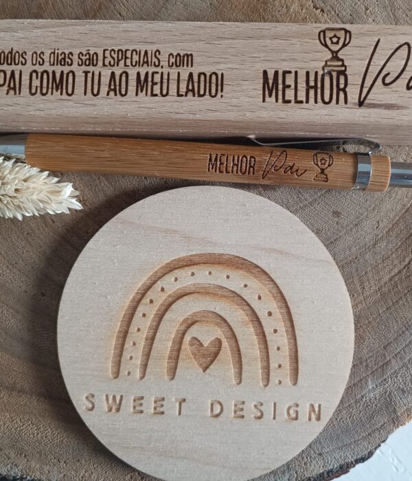 Caneta - Estojo com caneta em Bambu - Todos os dias são especiais com um pai como tu a meu lado