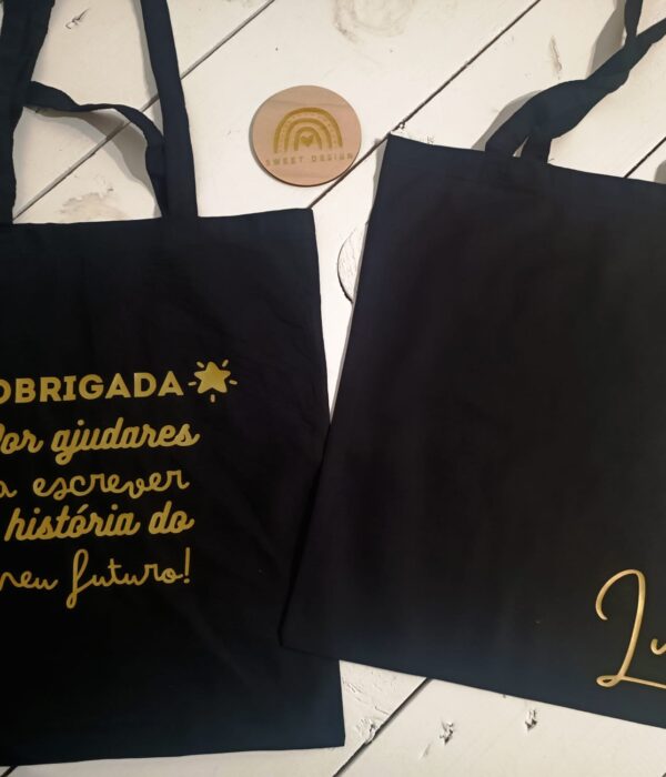 Saco Tote Bag - Obrigado por ajudares a escrever a história do meu futuro (com nome)