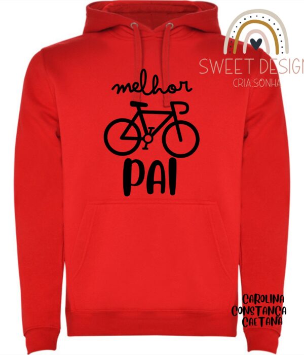 Sweat - Melhor Pai com nome dos filhos na manga (com bicicleta)