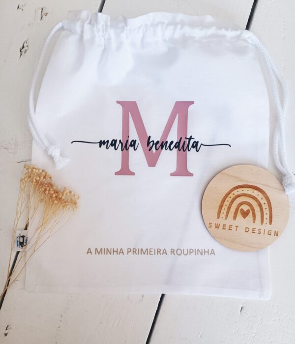 Saco - A minha primeira roupinha (com nome)