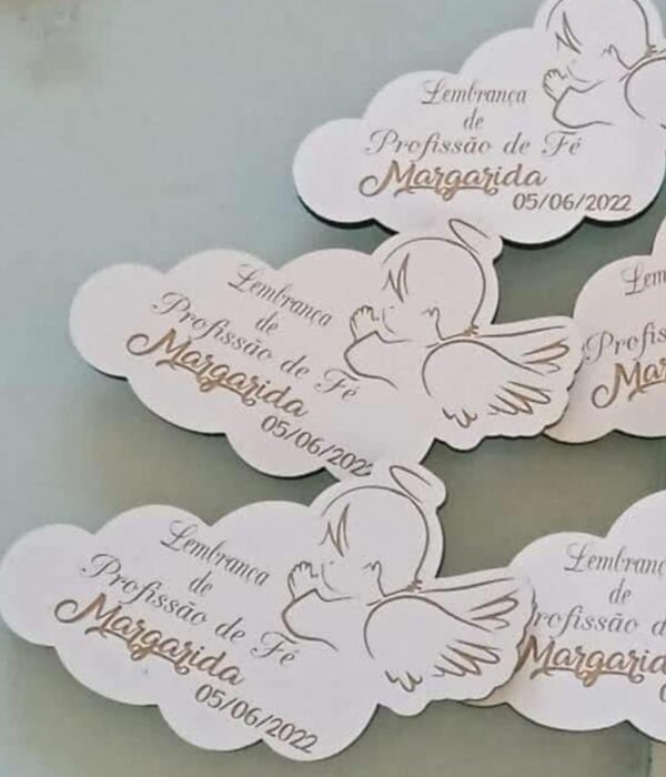 Lembrança Profissão Fé - Íman - Nuvem com Anjo