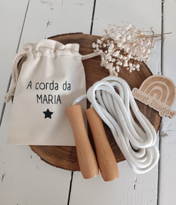 (Dia da Criança) - Corda de Saltar com saco pano cru