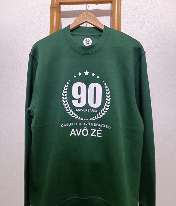 Sweat - Melhor Pai, Avô & Bisavô 90 anos (com nome)