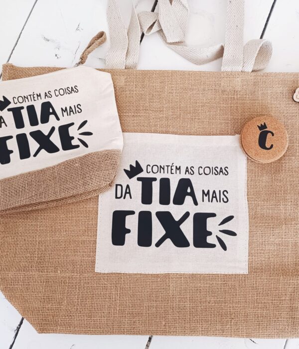 Saco Praia/Multiusos - Contém as coisas da Tia mais fixe